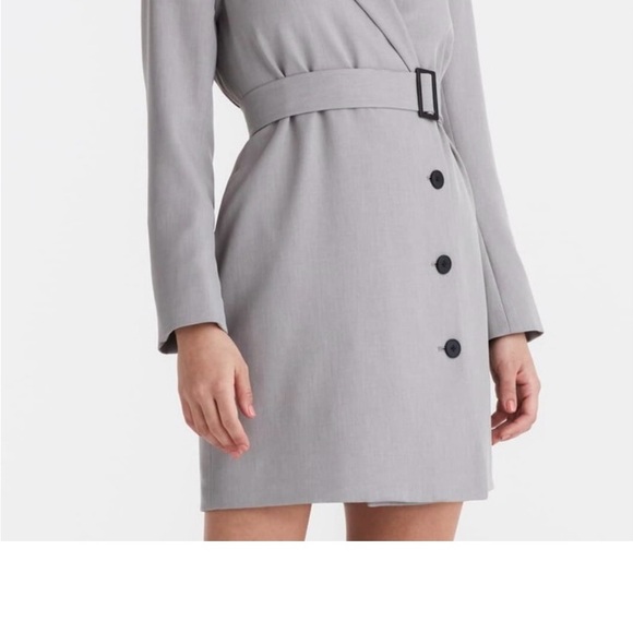 Vetta the belted blazer dress grey multi way sleeveless jacket Like New - Picture 2 of 9